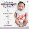 Organic Cotton Baby Belly Band, Wrap, Umbilical Cord Navel Belt, Binder for Infant Colic & Gas Relief, Newborn to 12 Months, by MEMEENO (Bloom) view 2