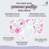 Organic Cotton Baby Belly Band, Wrap, Umbilical Cord Navel Belt, Binder for Infant Colic & Gas Relief, Newborn to 12 Months, by MEMEENO (Bloom) view 4