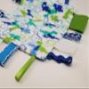 Blue & Green Dinosaurs and Crinkle Square view 2