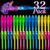 iGeeKid 32 Pack 2 Style Invisible Ink Pen with UV Black Light Secret Spy Pens for Secret Messages, Magic Disappearing Ink Markers School Supplies Kids Party Favors Boy Girl Exchang Patriotic view 1