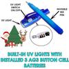 iGeeKid 32 Pack 2 Style Invisible Ink Pen with UV Black Light Secret Spy Pens for Secret Messages, Magic Disappearing Ink Markers School Supplies Kids Party Favors Boy Girl Exchang Patriotic view 2