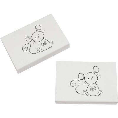 Azeeda 2 x 45mm 'Mouse' Erasers/Rubbers (ER00020209)