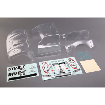 Losi 1/5 Clear Body Complete Body Set: 5IVE-T 2.0, LOS350006