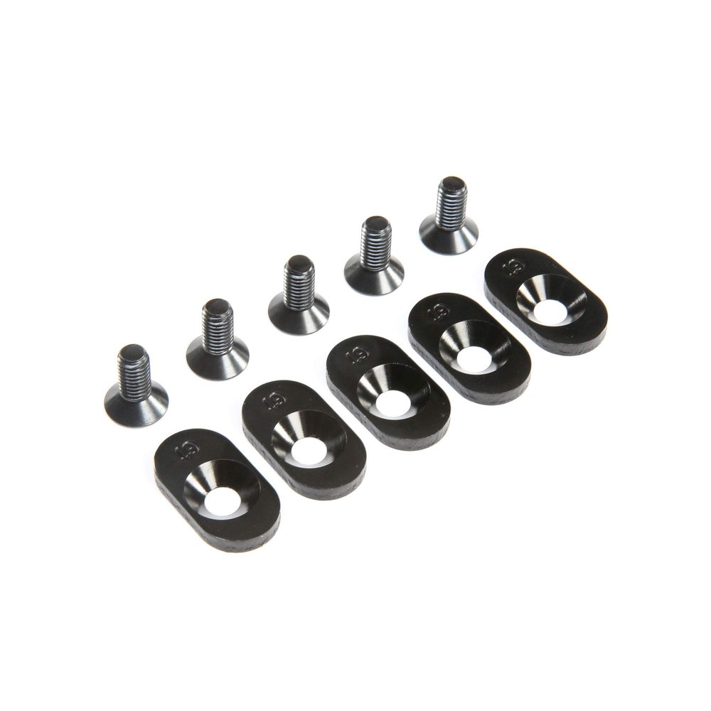 Losi EngineMntInsert&Screws BLK 19T5 5ive-T 2.0 LOS252101 Gas Car/Truck Replacement Parts