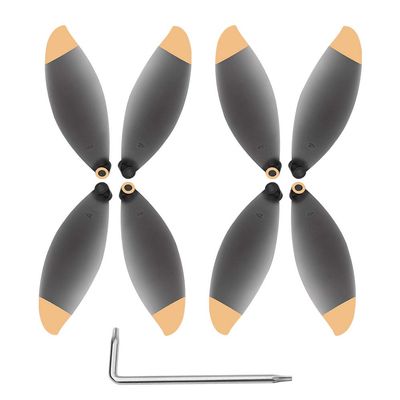 iMusk 2 Pairs Propellers CCW/CW Props for Parrot Anafi Drone Folded FPV RC Quadcopter Repair Part Accessories (Gold)