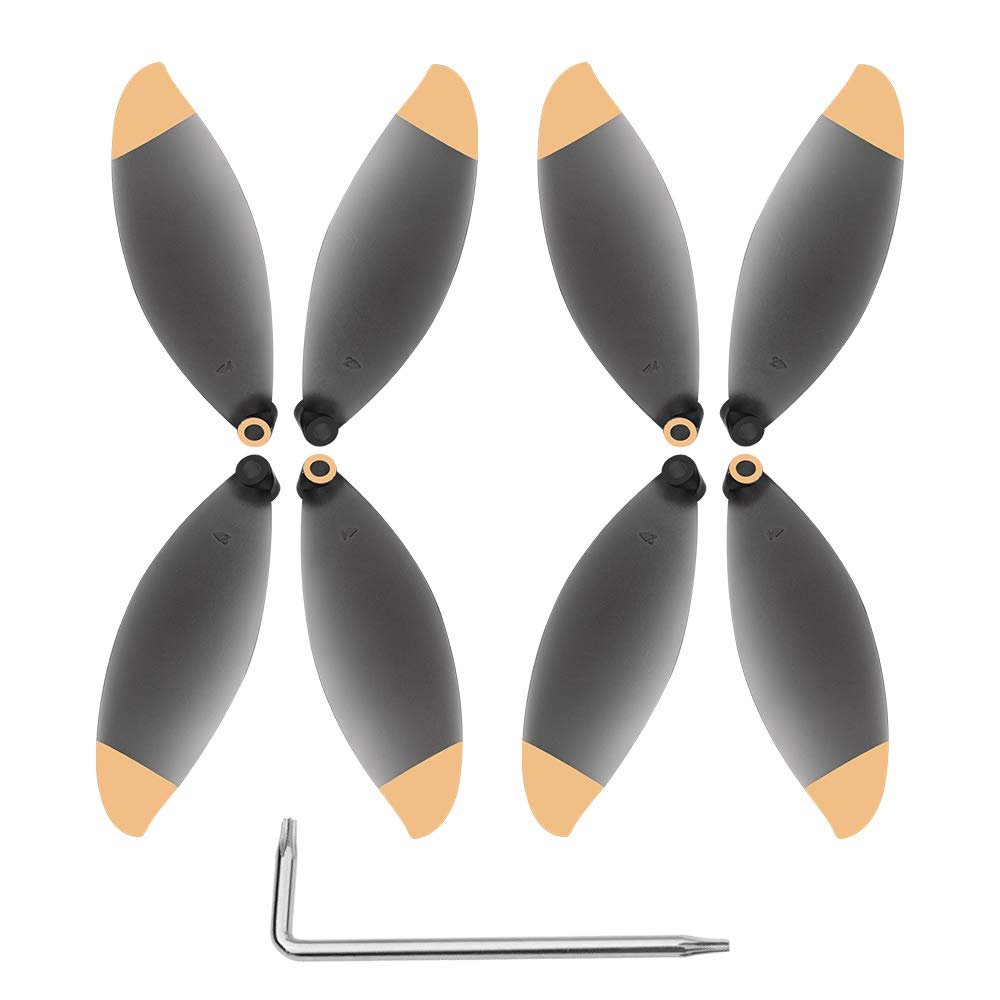iMusk 2 Pairs Propellers CCW/CW Props for Parrot Anafi Drone Folded FPV RC Quadcopter Repair Part Accessories (Gold)
