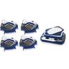 Intex Floating Recliner Inflatable Lounge River Run Single Person Connect Tube (4 Pack) & Mega Chill II 72 Can Beverage Cooler Float with Lid view 1
