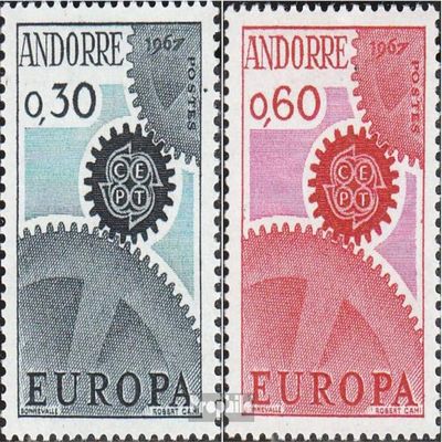 Andorra - French Post 199-200 (Complete.Issue.) unmounted Mint/Never hinged ** MNH 1967 Europe (Stamps for Collectors)
