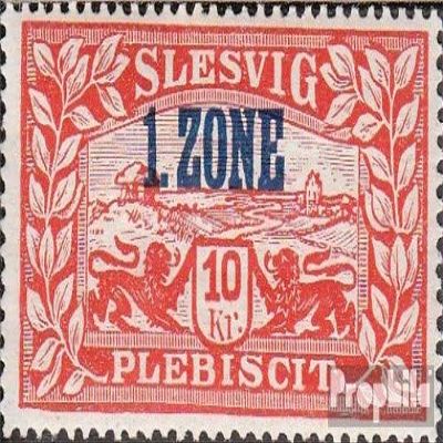 Schleswig (Vote) 28b Tested unmounted Mint/Never hinged ** MNH 1920 Crest (Stamps for Collectors) Flags/Coats of Arms/Maps