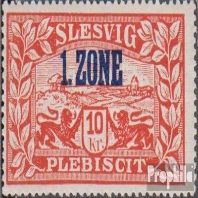 Schleswig (Vote) 28I, 3 Points Next T (Fled 29) unmounted Mint/Never hinged ** MNH 1920 Crest (Stamps for Collectors) Flags/Coats of Arms/Maps