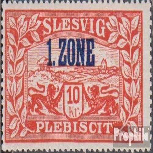 Schleswig (Vote) 28I, 3 Points Next T (Fled 29) unmounted Mint/Never hinged ** MNH 1920 Crest (Stamps for Collectors) Flags/Coats of Arms/Maps