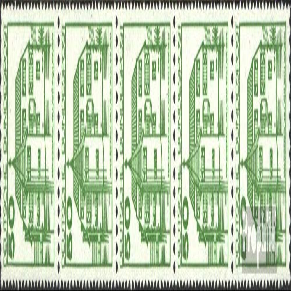 FRD (FR.Germany) 1038A I R Five Strips unmounted Mint/Never hinged ** MNH 1980 Fortresses and Castles (Stamps for Collectors)