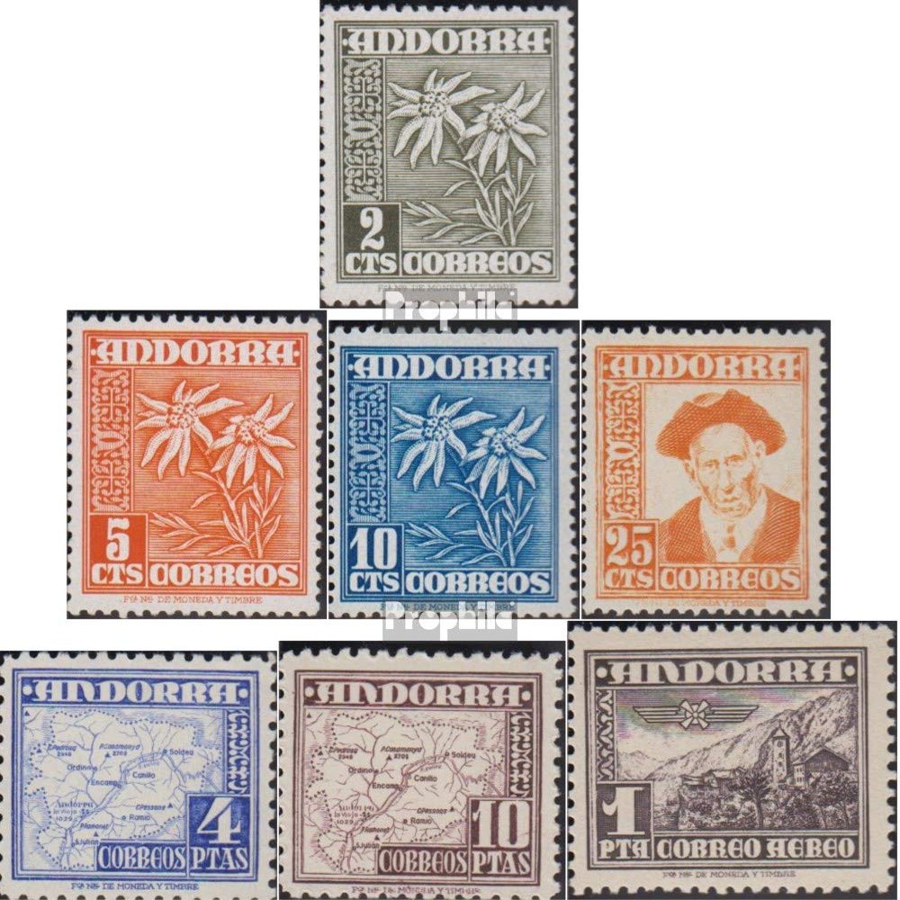 Andorra - Spanish Post 52-58 (Complete.Issue.) Volume 1951 completeett unmounted Mint/Never hinged ** MNH 1951 Symbols (Stamps for Collectors)