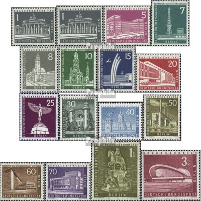 Berlin (West) 140-154 (Complete.Issue.) unmounted Mint/Never hinged ** MNH 1956 Berlin Cityscapes (Stamps for Collectors)