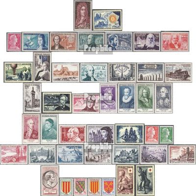France 1034-1077 (Complete.Issue.) Volume 1955 completeett unmounted Mint/Never hinged ** MNH 1955 Saint-Simn, Rotary, Railway U.A. (Stamps for Collectors)