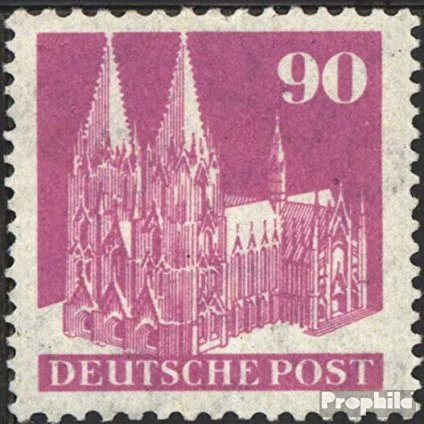 Bizonal (Allied Cast) 96W IV A Tested, Tight dentate unmounted Mint/Never hinged ** MNH 1948 Buildings (Stamps for Collectors) Christianity