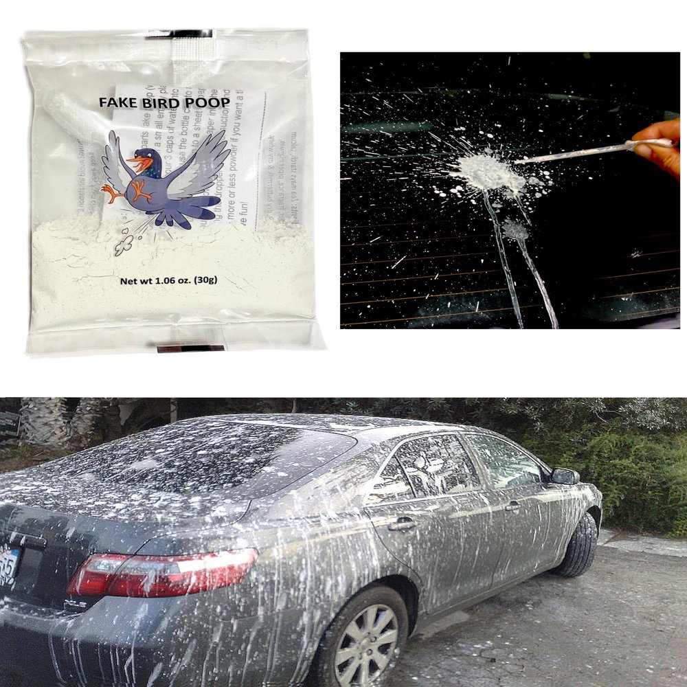 Pranks and Prank Ideas - Fake Bird Poop for Cars Special Effects April Fools Day Prank Stuff Gag Gifts Toys Practical Jokes Bad Parking Funny