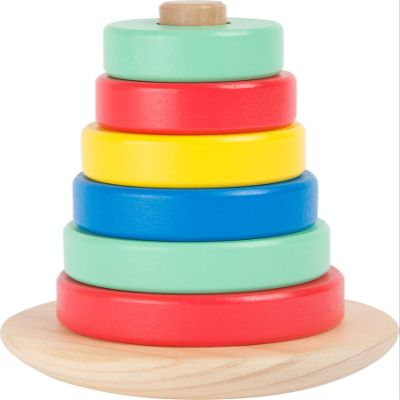Small Foot Wooden Toys Game of Skill Stacking Tower Move it! playset Designed for Children 12+ Months, Multi (10946)