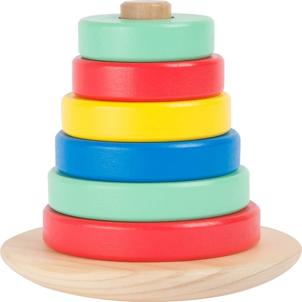 Small Foot Wooden Toys Game of Skill Stacking Tower Move it! playset Designed for Children 12+ Months, Multi (10946)