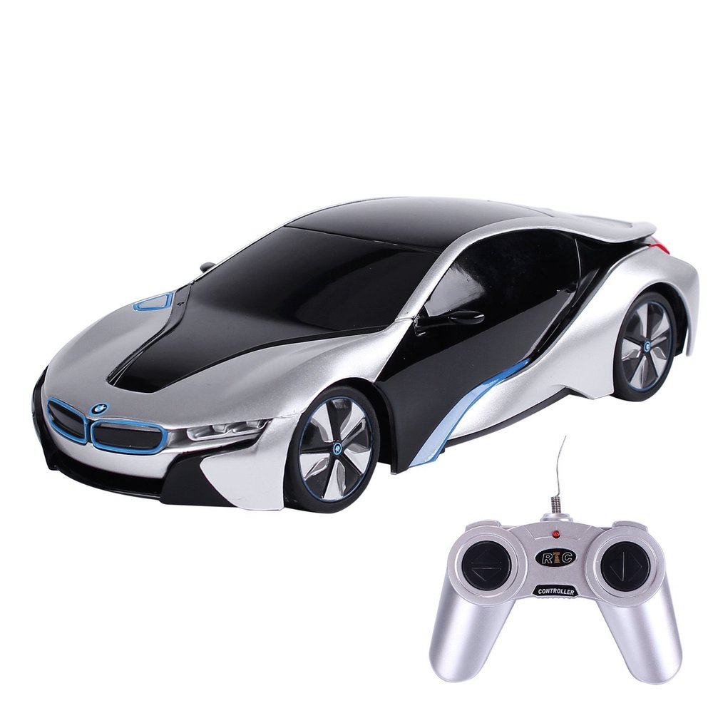 CHIMAERA RC I8 Sleek Concept Futuristic Sports Remote Control Racing Car 1:24 Scale (Silver)