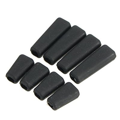 8 PCS Slicone Transmitter Anti-Slipping Stick Switch Cap Sheath - (Color: Black)