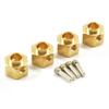 4Pcs 12mm Hex Brass Wheel Hubs Heavy Weights for 1:10 TRX-4 D90 Redcat Gen7 RC Crawler Accessories (11mm) view 1