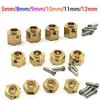 4Pcs 12mm Hex Brass Wheel Hubs Heavy Weights for 1:10 TRX-4 D90 Redcat Gen7 RC Crawler Accessories (11mm) view 2