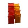 4 inch mini cornhole toss bags orange and yellow view 1