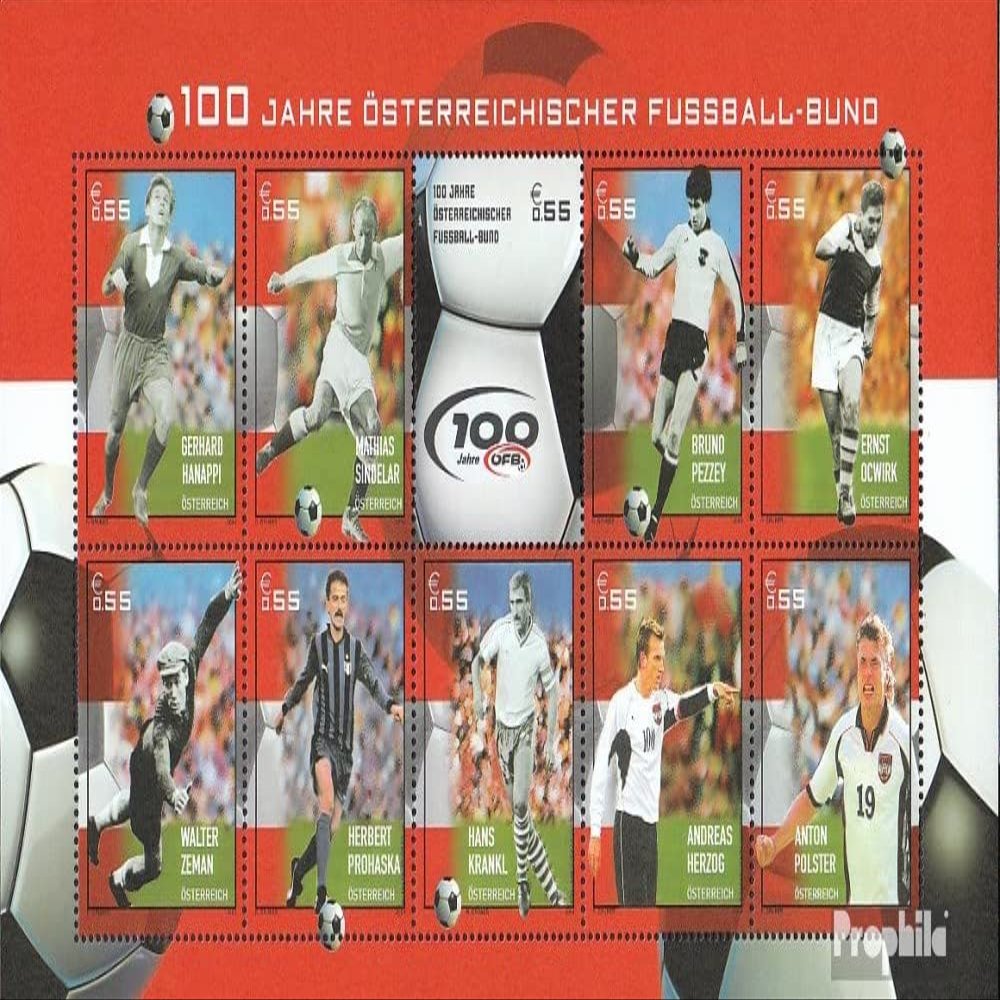 Austria 2460-2469 Sheetlet (Complete.Issue.) unmounted Mint/Never hinged ** MNH 2004 Football (Stamps for Collectors) Soccer