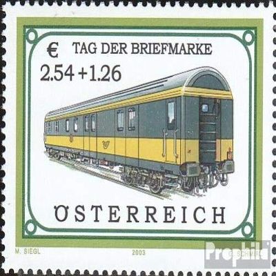 Austria 2414 (Complete.Issue.) unmounted Mint/Never hinged ** MNH 2003 Railway Mail Vans (Stamps for Collectors) Trains/Railway/funicular