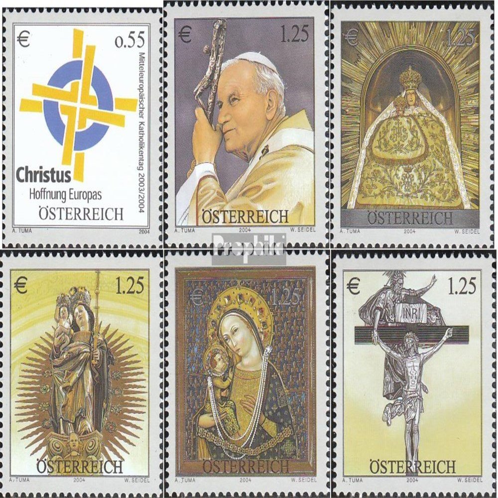 Austria 2476-2481 (Complete.Issue.) unmounted Mint/Never hinged ** MNH 2004 Catholic (Stamps for Collectors) Christianity