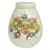 Pot of Dreams House Hand Painted Tattoo Fund Save and Smash Handcrafted Beige Color Ceramic Money Box Piggy Bank | Perfect Decorative Gift and Saving for Tattoo Fund view 1
