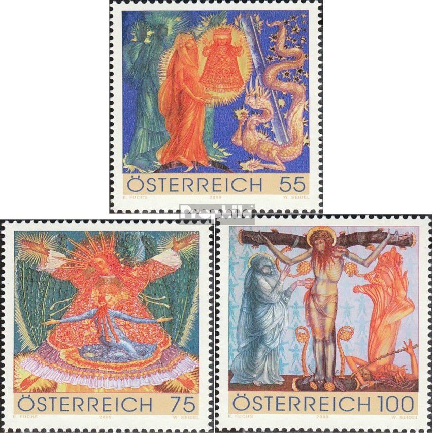 Austria 2828-2830 (Complete.Issue.) unmounted Mint/Never hinged ** MNH 2009 Rosary-Triptychon (Stamps for Collectors) Christianity