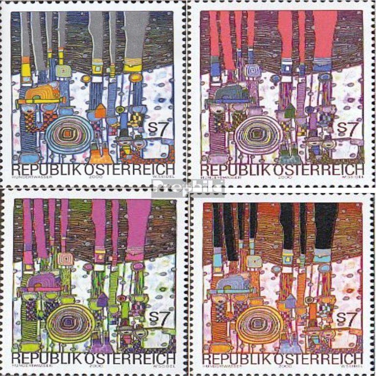 Austria 2318-2321 (Complete.Issue.) fine Used/Cancelled 2000 Friedensreich Hundertwasser (Stamps for Collectors) Painting