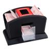 Relaxdays Leather Shuffling Machine for 4 Decks, Professional Card Shuffler, Electric, Black, 16 x 23.5 x 13.5 cm view 1