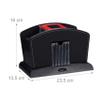 Relaxdays Leather Shuffling Machine for 4 Decks, Professional Card Shuffler, Electric, Black, 16 x 23.5 x 13.5 cm view 3