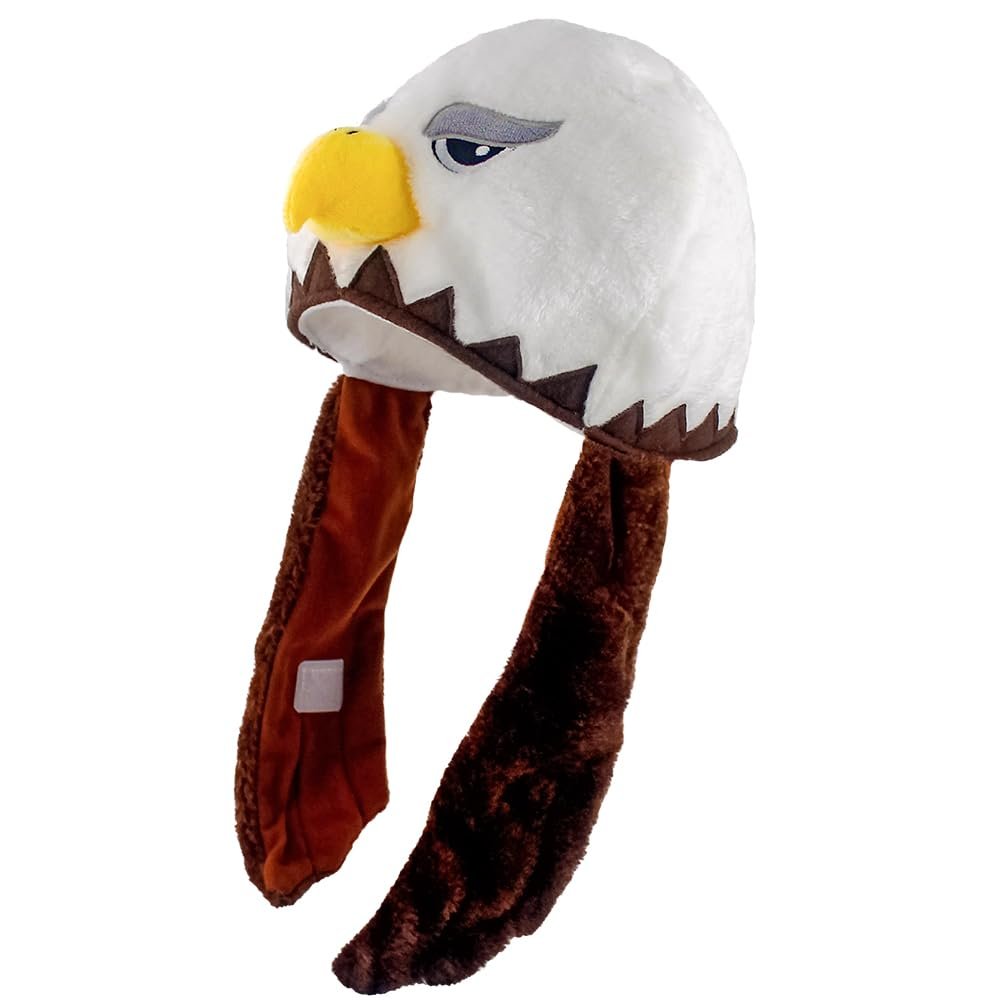 American Carnival Mart Hat-A-Mals Soft Plush Bald Eagle Animal & Mascot Hat