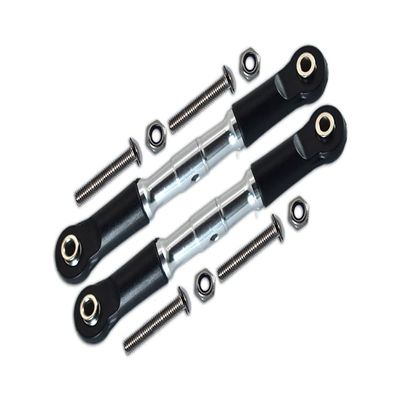 GPM For Losi 1:10 Rock Rey LOS03009 / Hammer Rey U4 LOS03030 Upgrade Parts Aluminum Adjustable Front Upper Arm With Tie Rod Design - 1Pr Set Silver