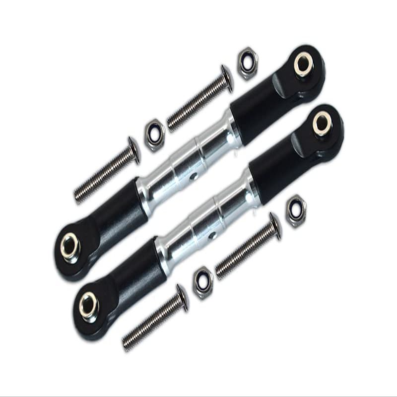 GPM For Losi 1:10 Rock Rey LOS03009 / Hammer Rey U4 LOS03030 Upgrade Parts Aluminum Adjustable Front Upper Arm With Tie Rod Design - 1Pr Set Silver
