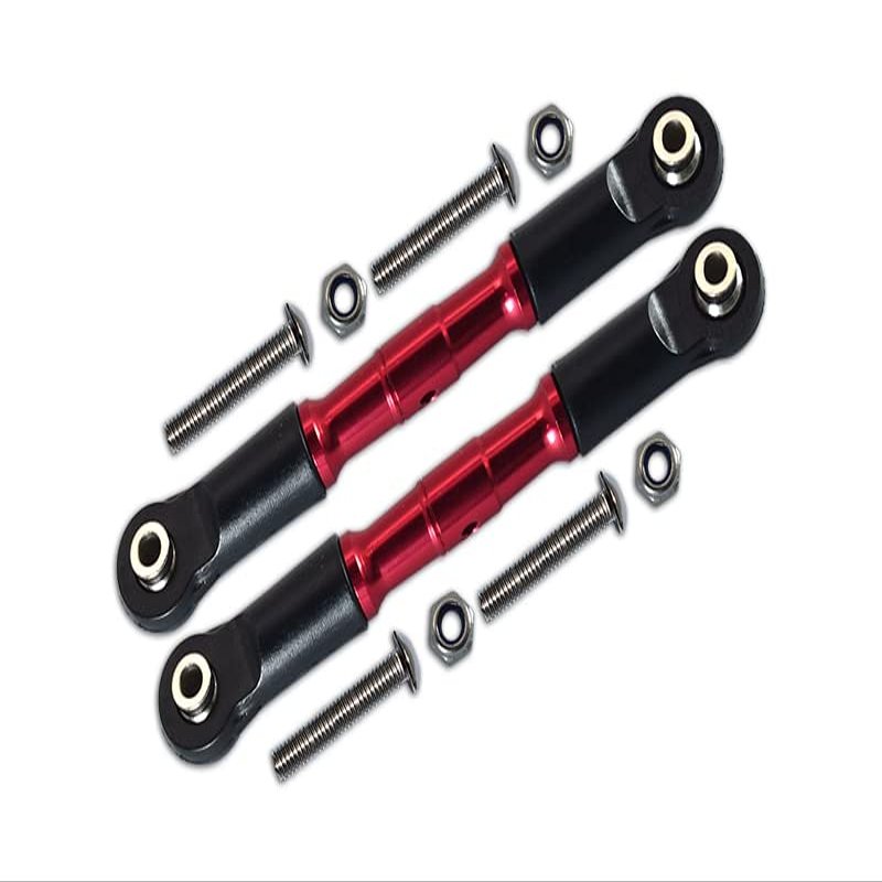 GPM For Losi 1:10 Rock Rey LOS03009 / Hammer Rey U4 LOS03030 Upgrade Parts Aluminum Adjustable Front Upper Arm With Tie Rod Design - 1Pr Set Red