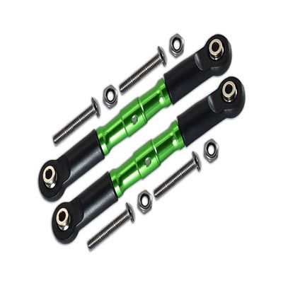 GPM For Losi 1:10 Rock Rey LOS03009 / Hammer Rey U4 LOS03030 Upgrade Parts Aluminum Adjustable Front Upper Arm With Tie Rod Design - 1Pr Set Green