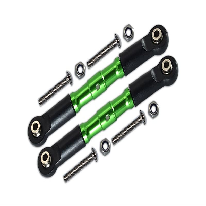 GPM For Losi 1:10 Rock Rey LOS03009 / Hammer Rey U4 LOS03030 Upgrade Parts Aluminum Adjustable Front Upper Arm With Tie Rod Design - 1Pr Set Green