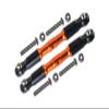 GPM For Losi 1:10 Rock Rey LOS03009 / Hammer Rey U4 LOS03030 Upgrade Parts Aluminum Adjustable Front Upper Arm With Tie Rod Design - 1Pr Set Orange view 1