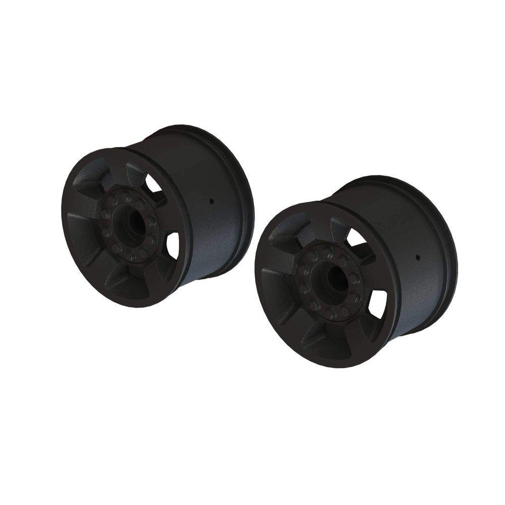 ARRMA 1/10 Front/Rear 2.8 Wheels, 14mm Hex, Black (2), ARA510116