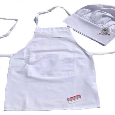 CHEFSKIN Children Chef Gift Set NOT a Toy, RealUniform for Little Chefs its a Great Gift! (Apron + HAT (2 Items))