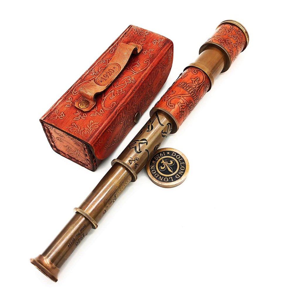 A S Handicrafts Nautical Pullout Telescope 16" Brass Marine Telescope Antique Collectibles Telescope