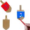 The Dreidel Company 24-Pack Hanukkah Wooden Dreidel, Design Your Own 3" Inch Chanukah Dreidel, Unfinished and Natural view 2