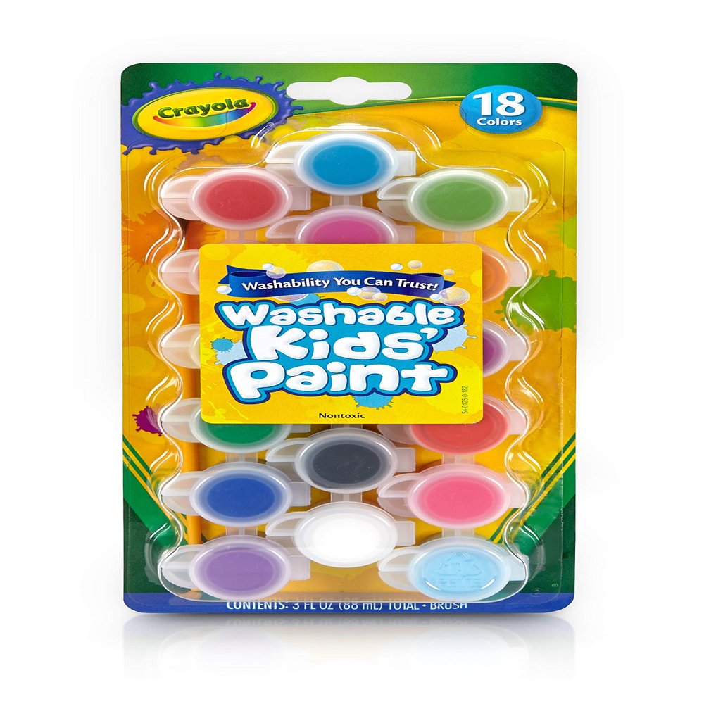 Crayola Washable Kids Paint Assorted Colors 18 Each