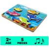 Spin Master Games, Pinkfong Baby Shark Musical Wooden Sound Puzzle, Plays Viral Song, 5 Pieces, Toddler Toys, for Ages 2 & Up view 2