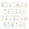 English Alphabet Wall Cards Art Flash Cards- Set of 26 White (5" x 7") Animal Alphabet Cards for Nursery Decor, Gifts, Kids Room, Classroom, by Kindred Sol Collective view 1